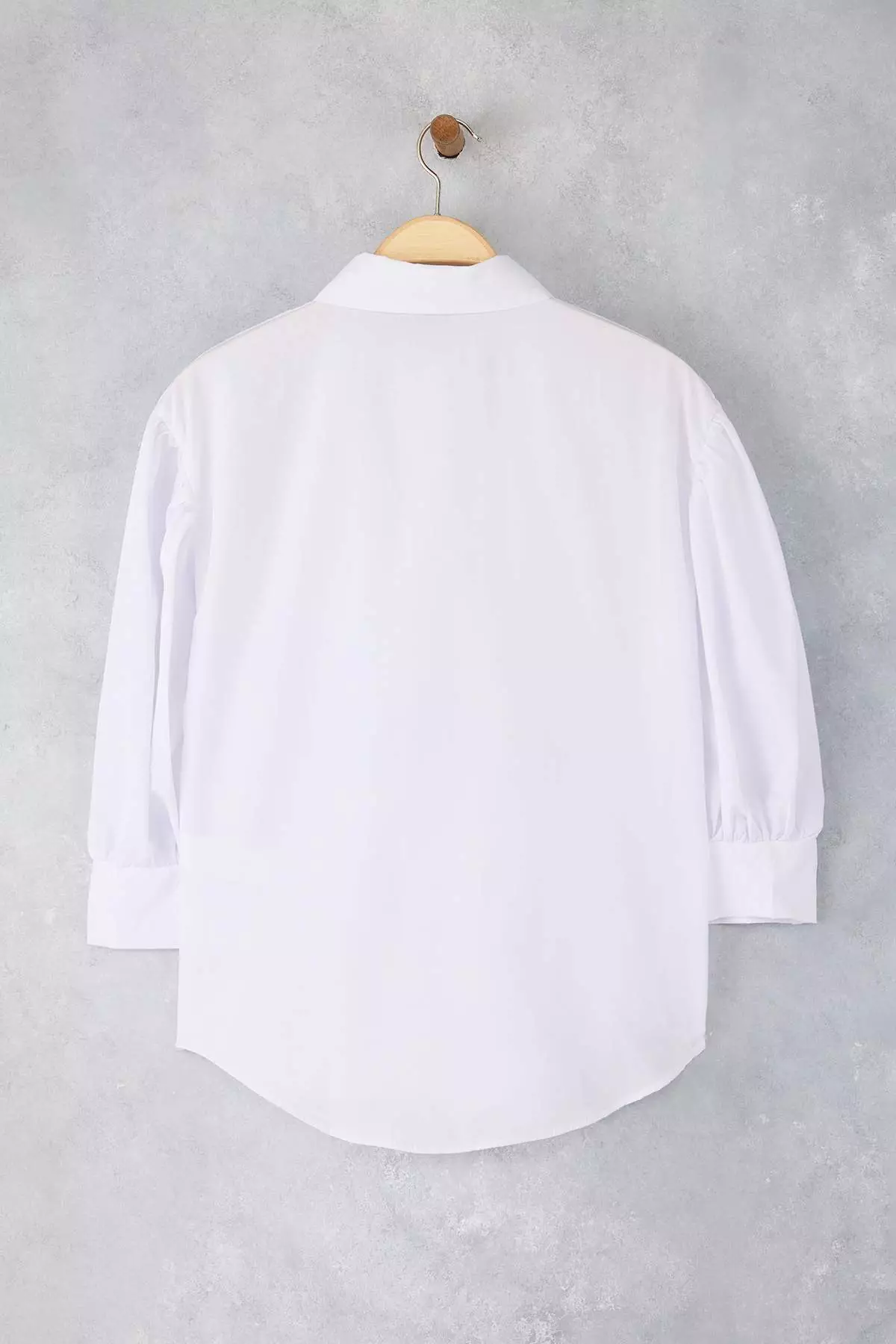 White Balloon Sleeve Shirt