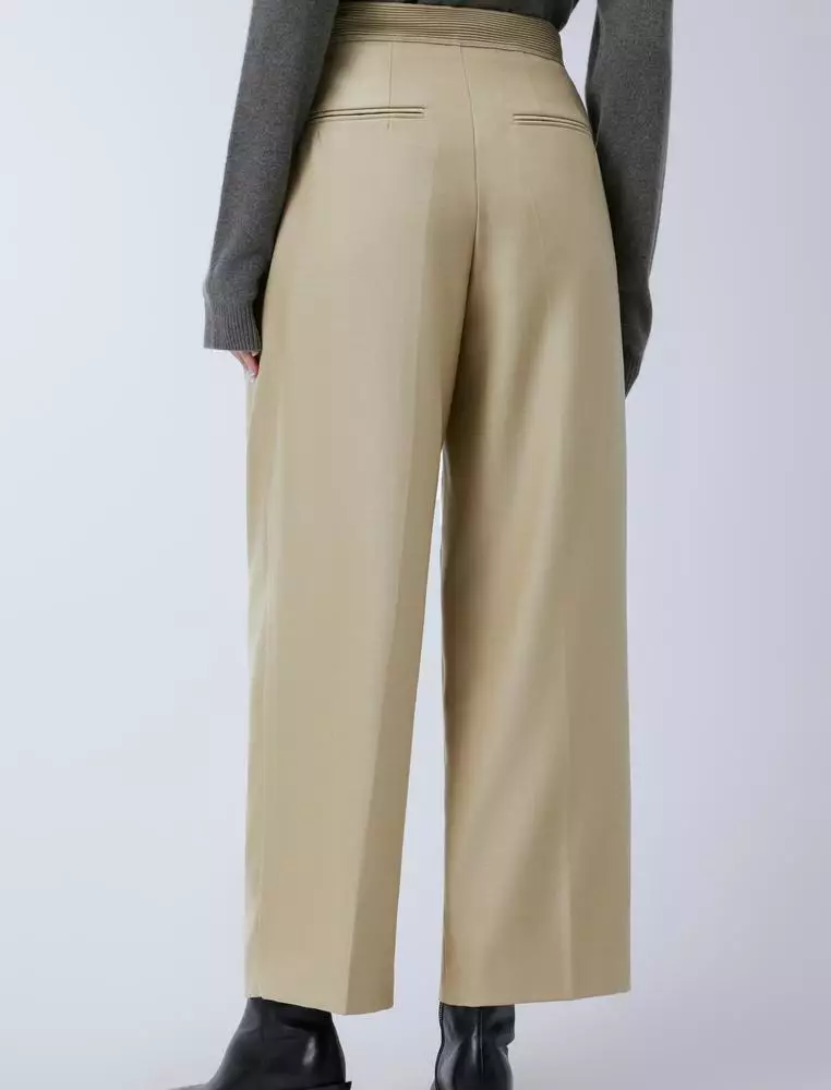 Wool Loose Fit Long Pants
