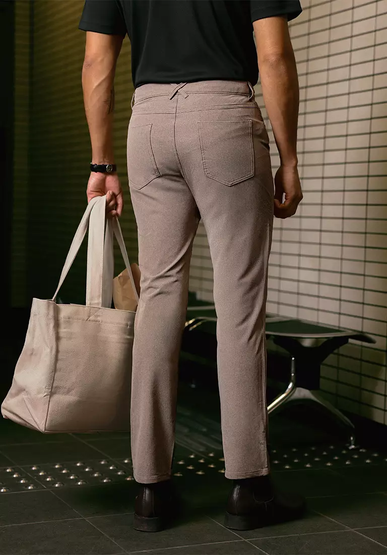 JOBB x MACK WELDON Radius Celana Panjang Pria Straight Fit Vicuna Heath