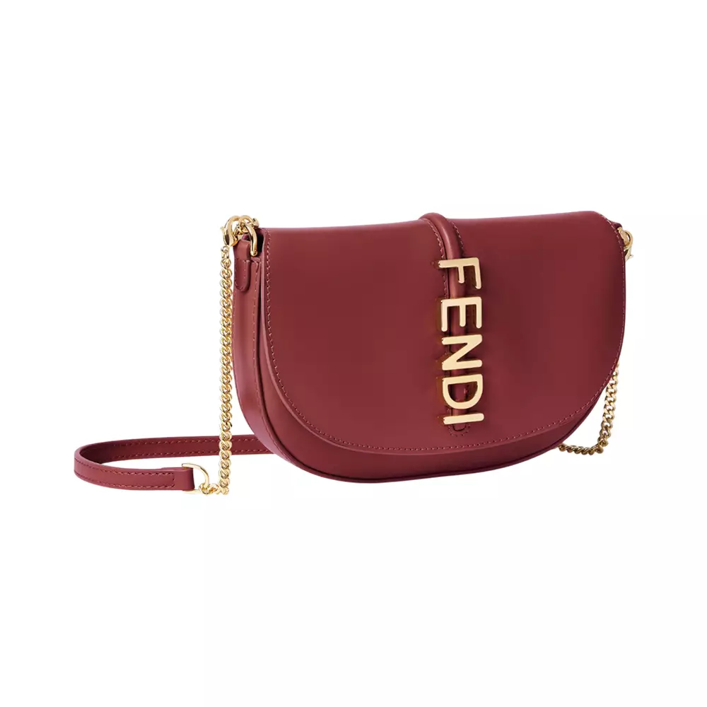 F'graphy Wallet On Chain Leather Burgundy Ghw