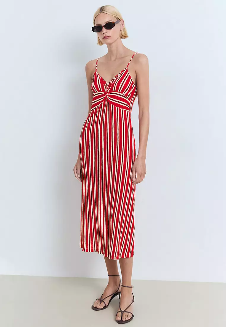 Striped Gathered Dress