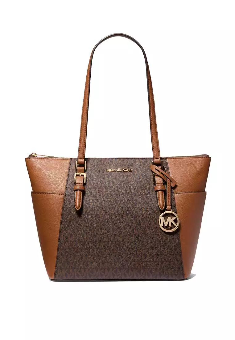 Buy Michael Kors Charlotte Tote In Signature Canvas Brown