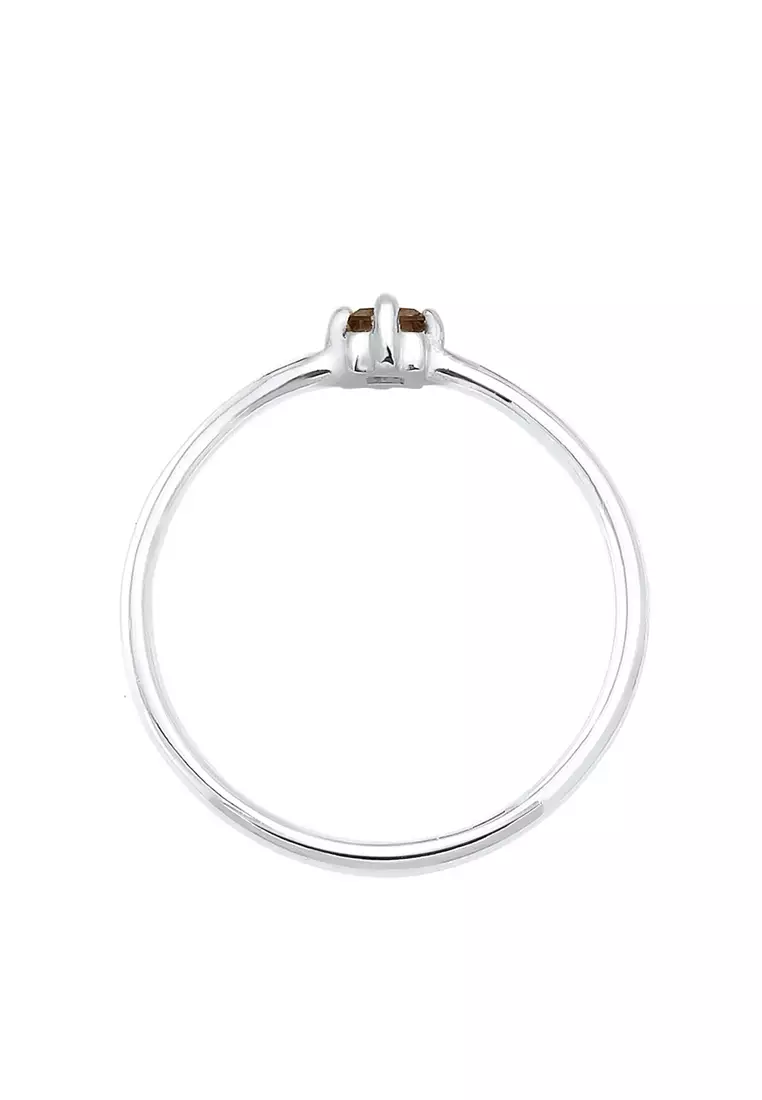 Ring Crystals Smoky Quartz