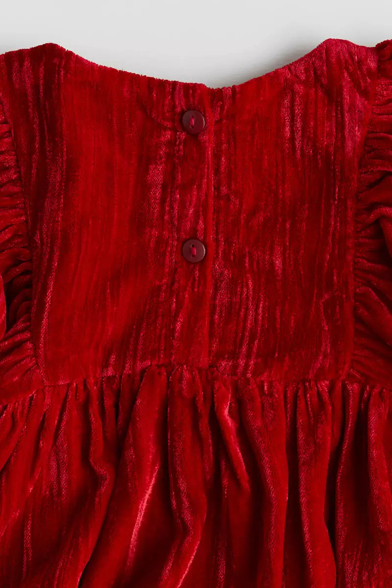 Crushed-velvet dress
