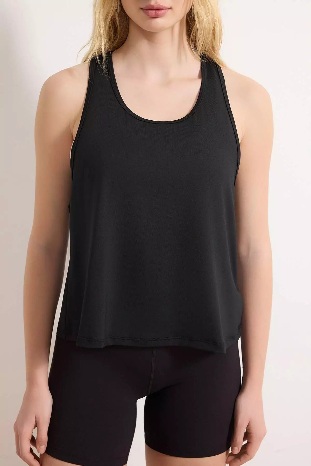 Black-Dry Rose 2-Piece Micro Fabric Knitted Sports T-Shirt Thmss26Ts1