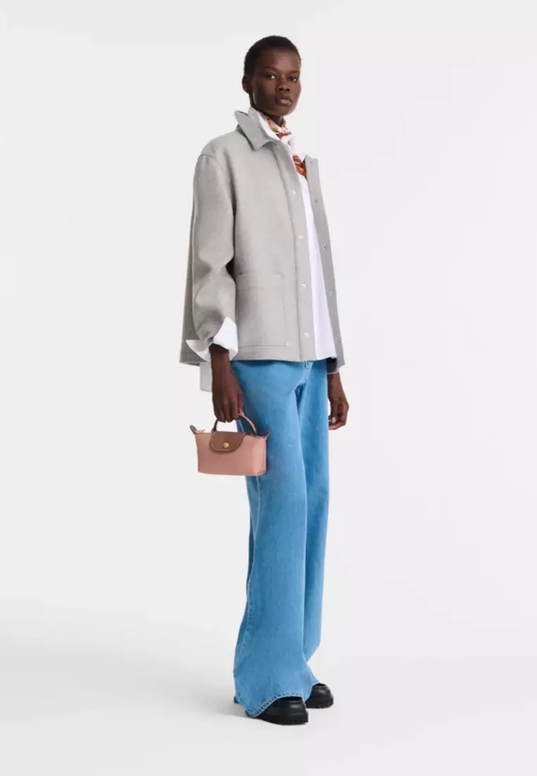 Longchamp Le Pliage Original Pouch With Handle Pink Tea