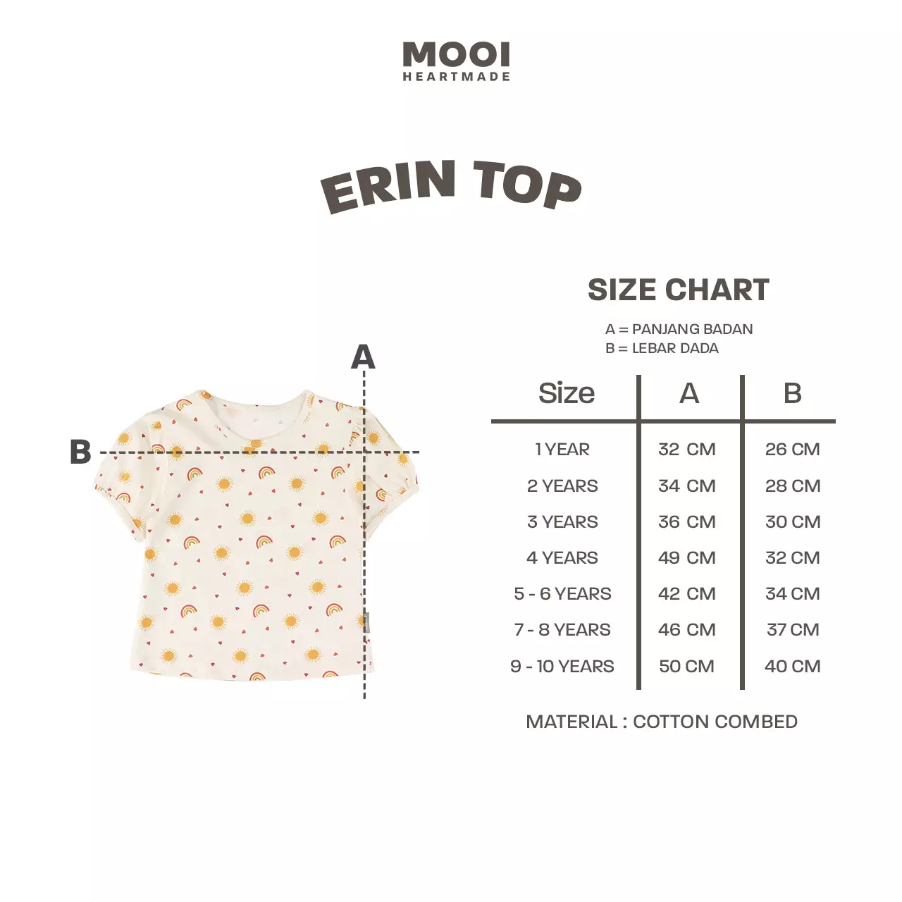 Mooi Atasan Anak Perempuan Erin Top - Sky Blue