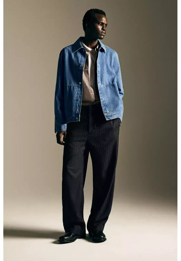 CONTRAST-PANEL COTTON OVERSHIRT
