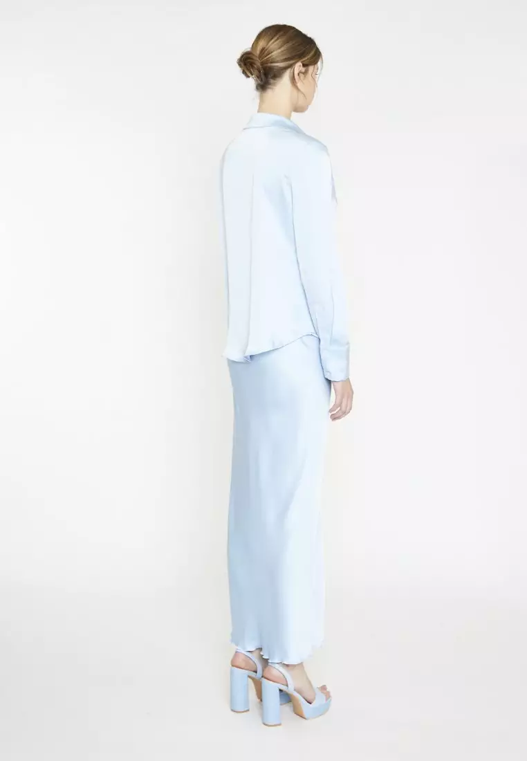 Light Blue Satin Classic Shirt