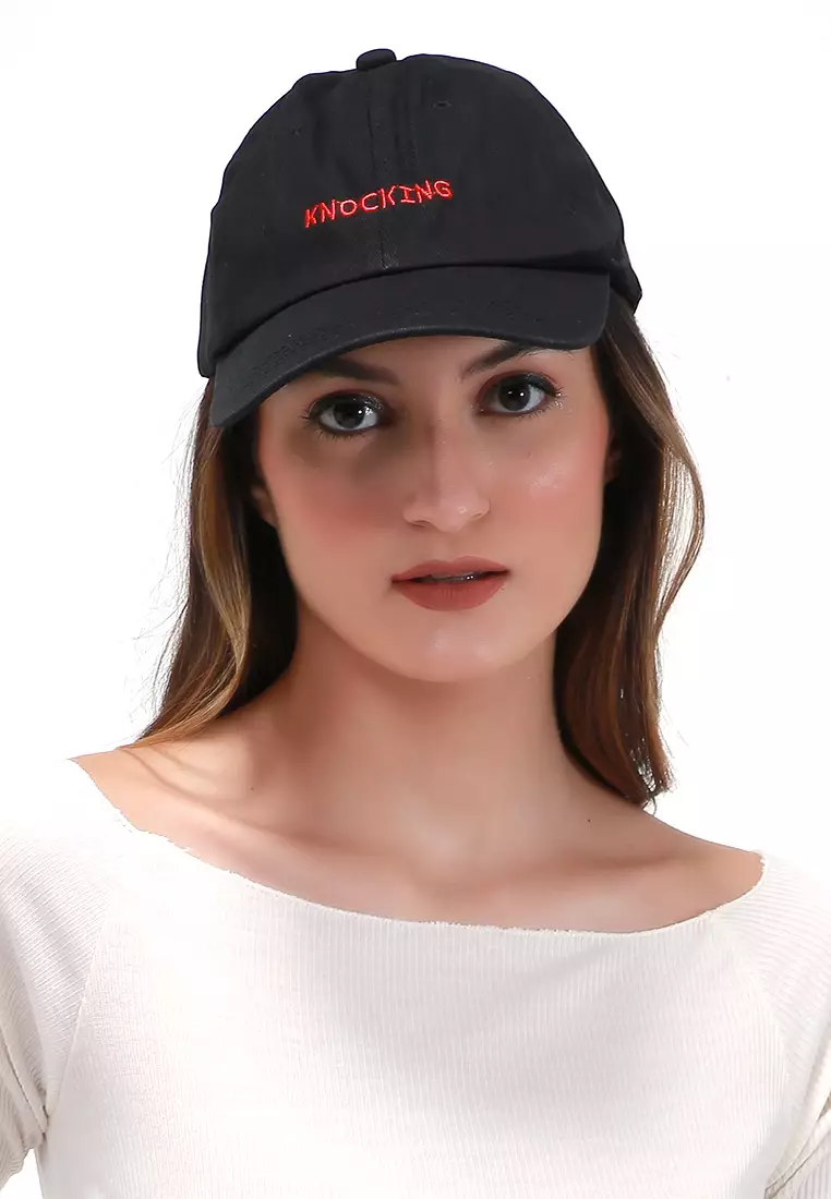 Syden Topi Baseball Snapback Wanita Knocking Letters Emboss Adjustable Strap Material Cotton ORIGINAL
