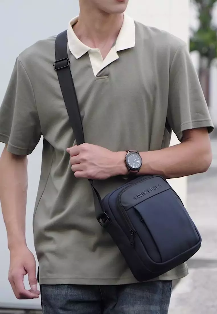 Buy Swiss Polo Men's Sling Bag / Crossbody Bag - Blue 2024 Online ...