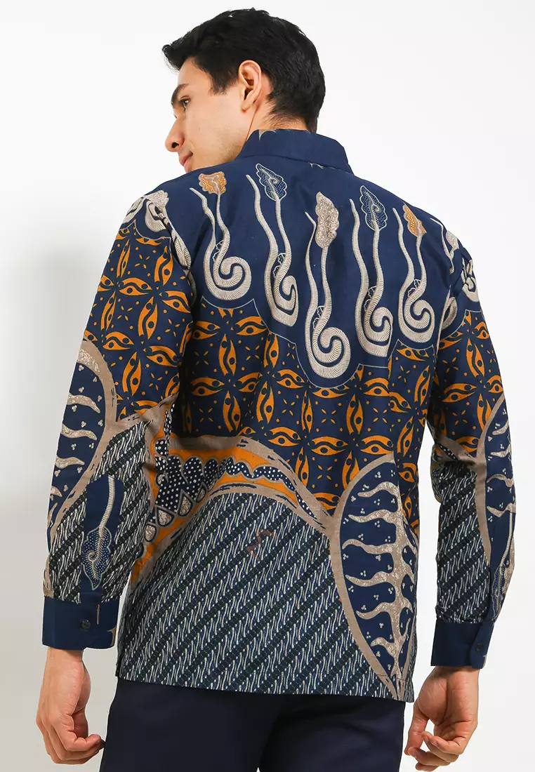 Kenzie Kemeja Batik Exclusive Premium Pria Casual Modern Lengan Panjang