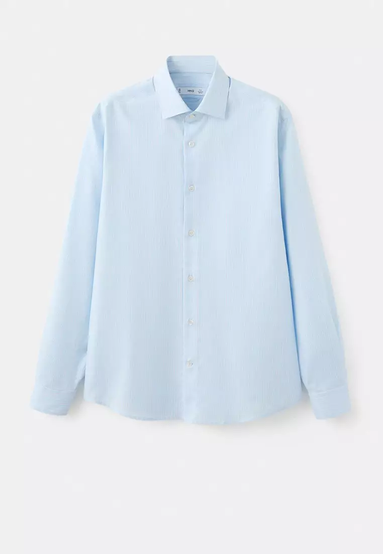 100% Cotton Slim-Fit Striped Shirt
