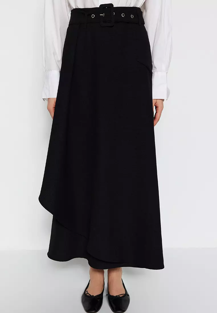 Plain top maxi skirt