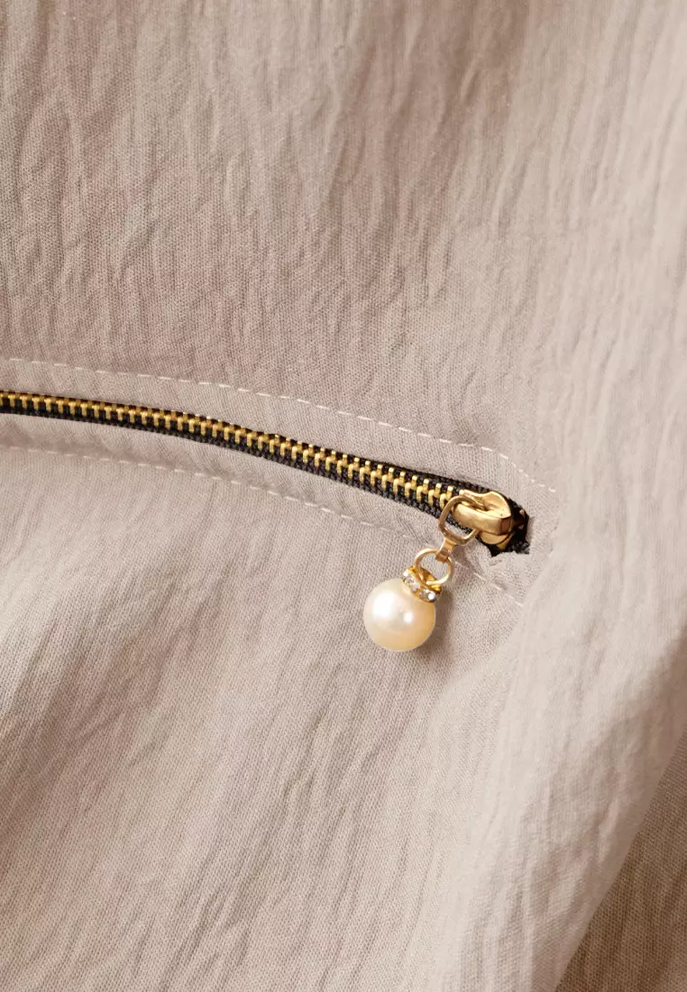 Zelena - Hifza Abaya | Set Abaya French Khimar - Bleached Sand