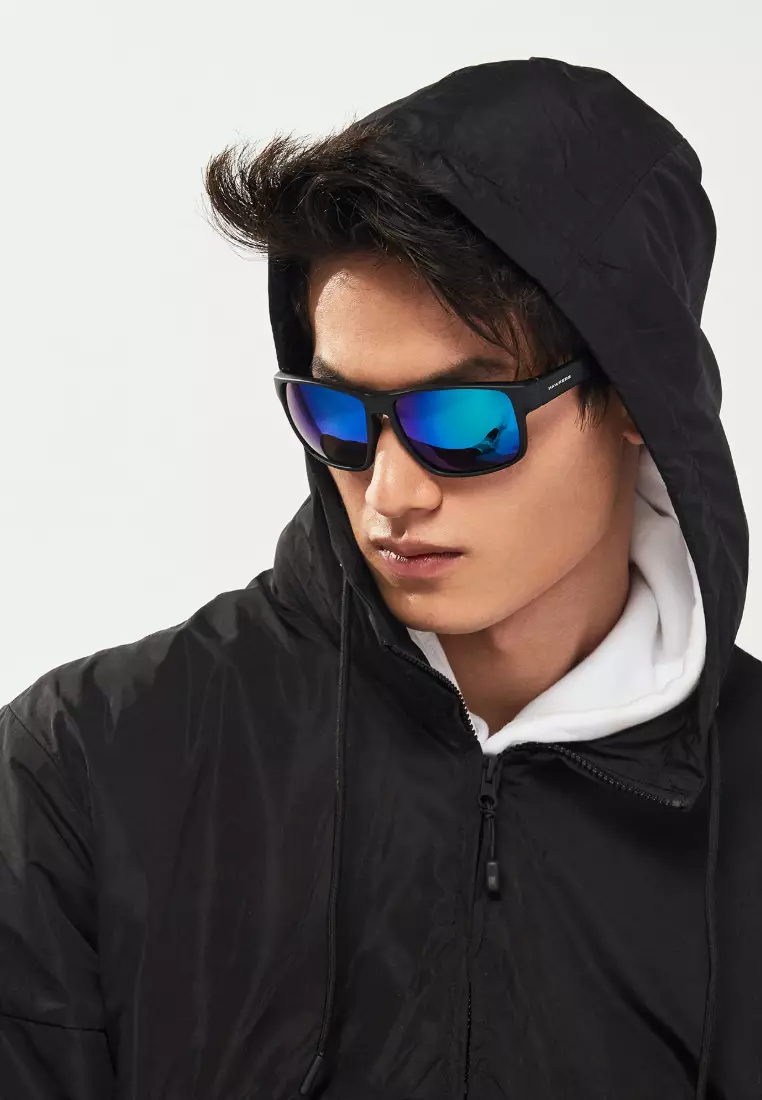 HAWKERS POLARIZED Black Emerald FASTER Sunglasses for Men and Women. UV400 Protection. Official Product Designed in Spain