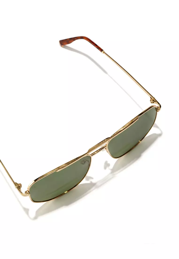 HAWKERS POLARIZED Gold Alligator CAD Sunglasses for Men and Women, Unisex. UV400 Protection. Official Product designed in Spain