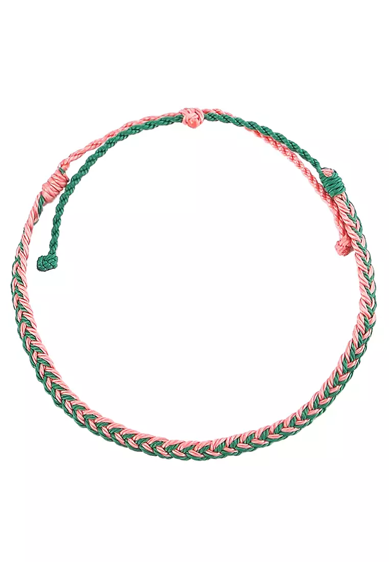 Watermelon Burst Braided Bracelet