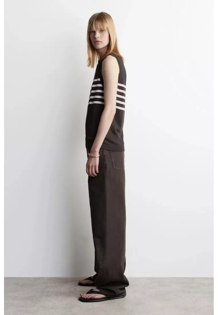 STRIPED KNITTED TANK TOP