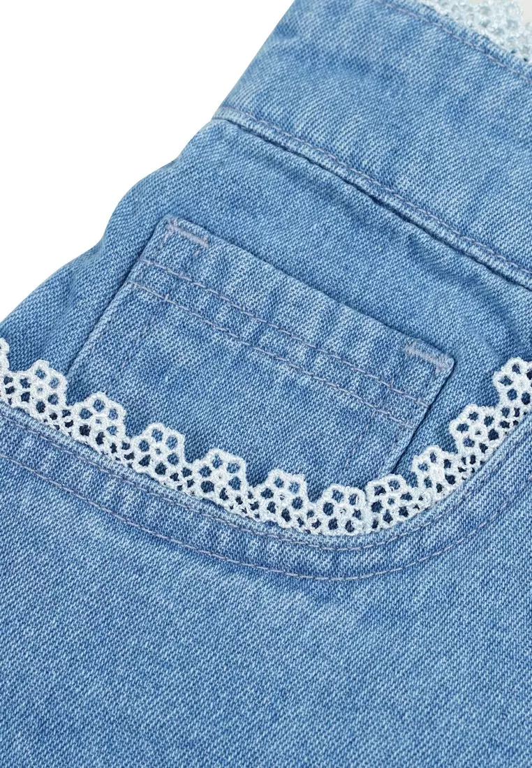 3Second Women's Long Baggy Pants Loose Fit Denim Jeans Falecia HP-C010326