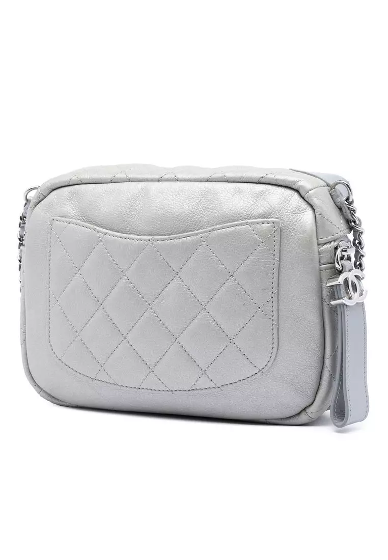 Pre-Loved Chanel Cc Quilted Metallic Calfskin Street Allure Camera Bag