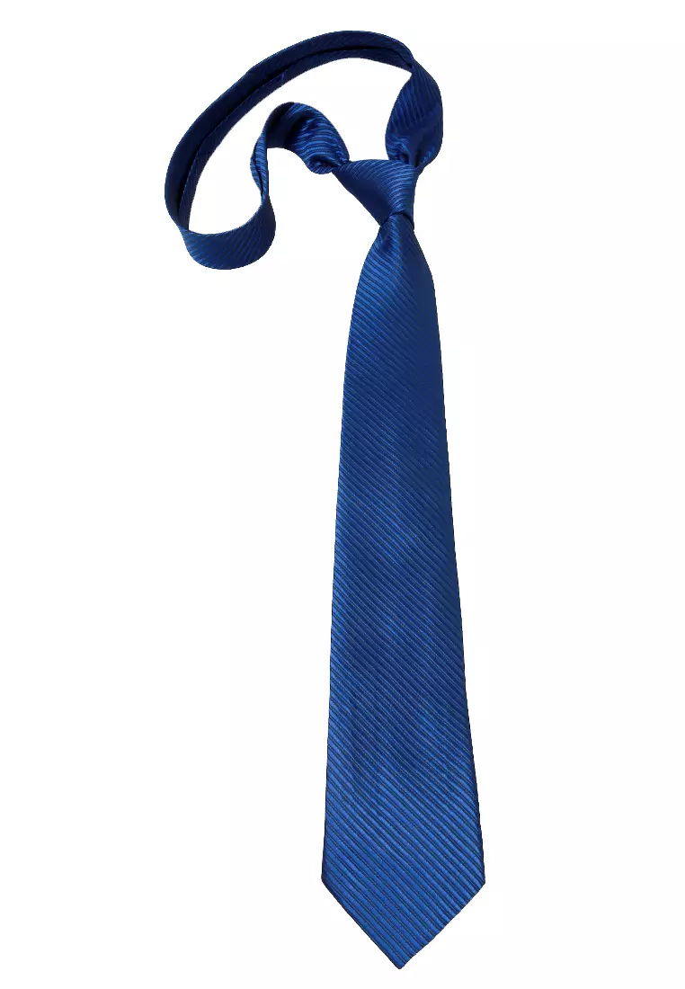 Ocean Dasi Pria Garis Long Line Tie Man Neckwear Aksesoris Fashion Material Polyester ORIGINAL - Light Navy