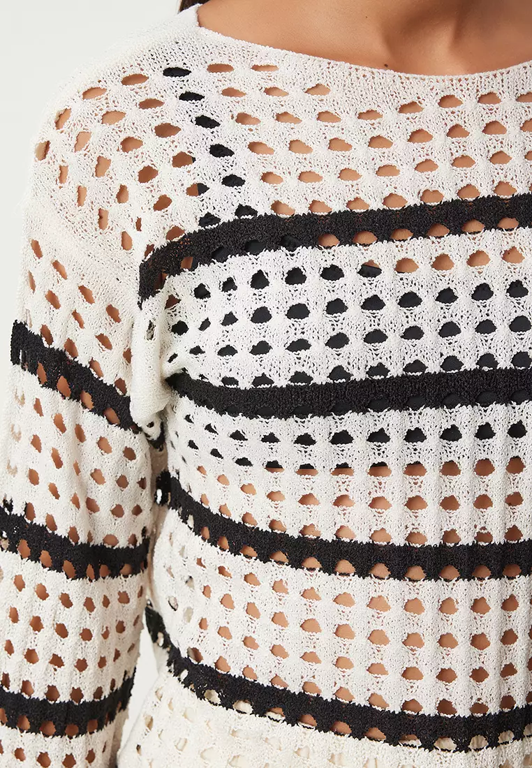 トップス happiness Happiness Istanbul Cotton Openwork Stripe Top 2025 | Buy Happiness