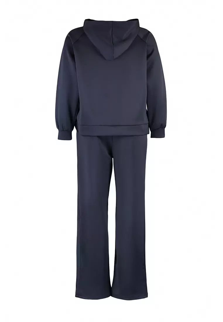 Plus Size Scuba Hoodie and Pants Set