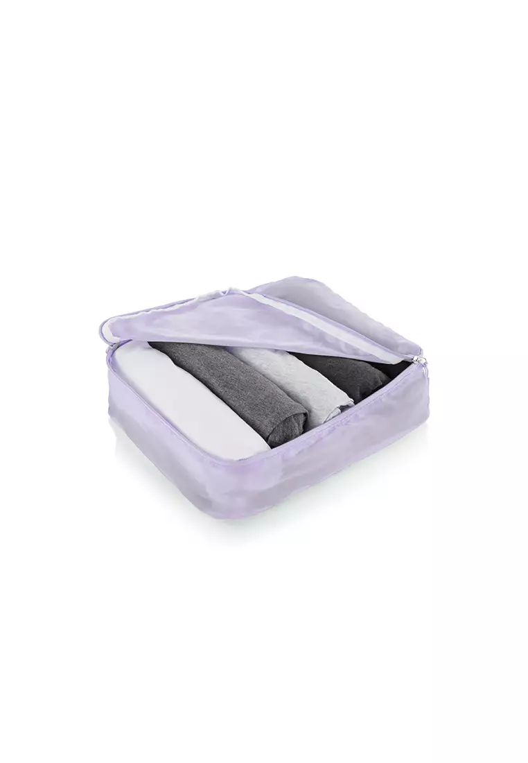 Pastel Packing Cubes 5pc Set Light Lavander