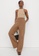 H&M brown and beige Wide Pull-On Trousers 5AC44AA0334005GS_4