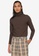 H&M brown Polo-Neck Top Slim Fit CE4D6AA556C681GS_1