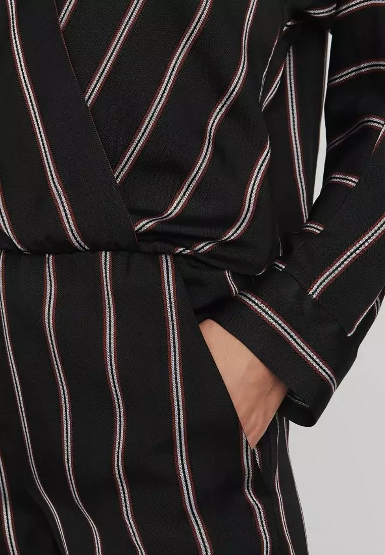 Maje striped jumpsuit cheap