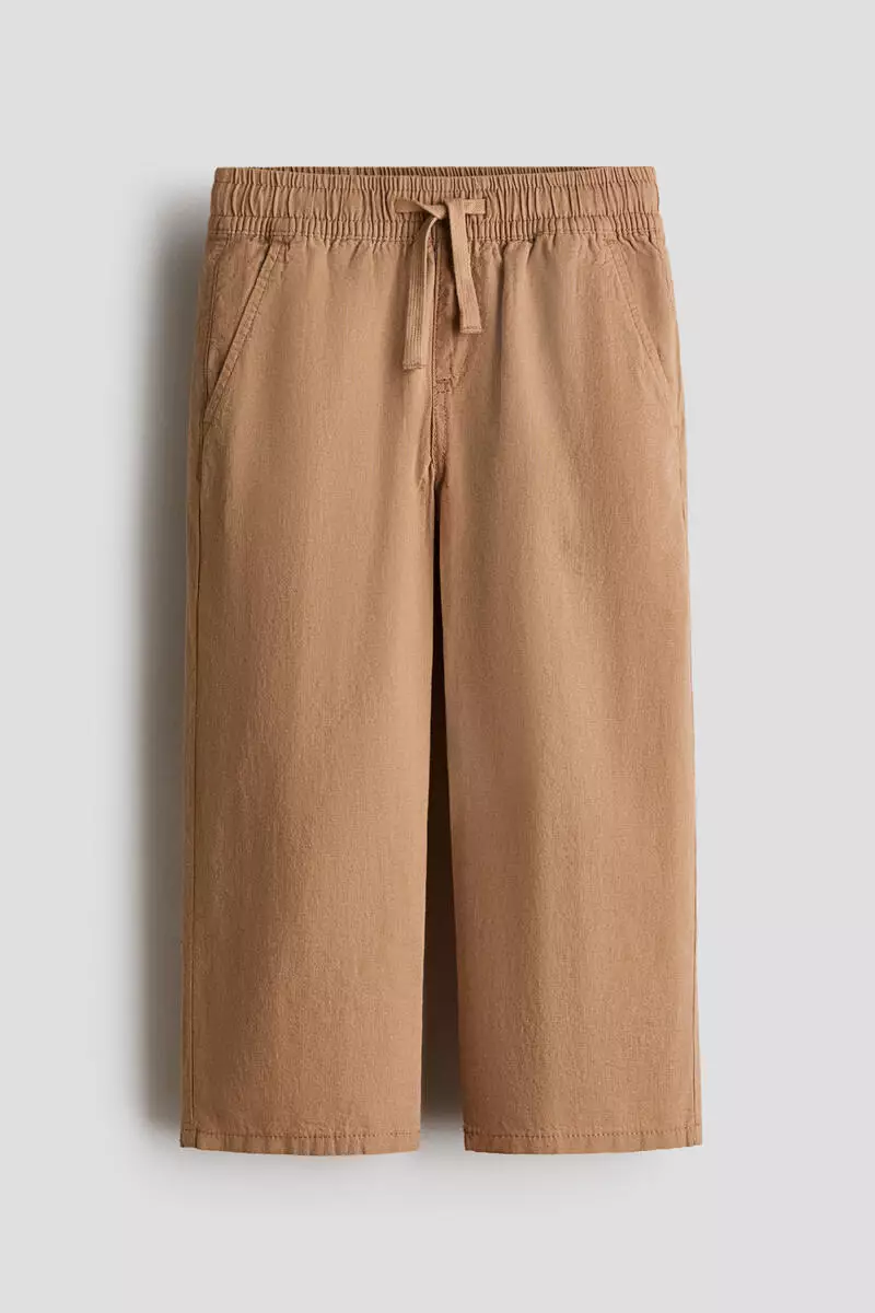 Linen-blend joggers