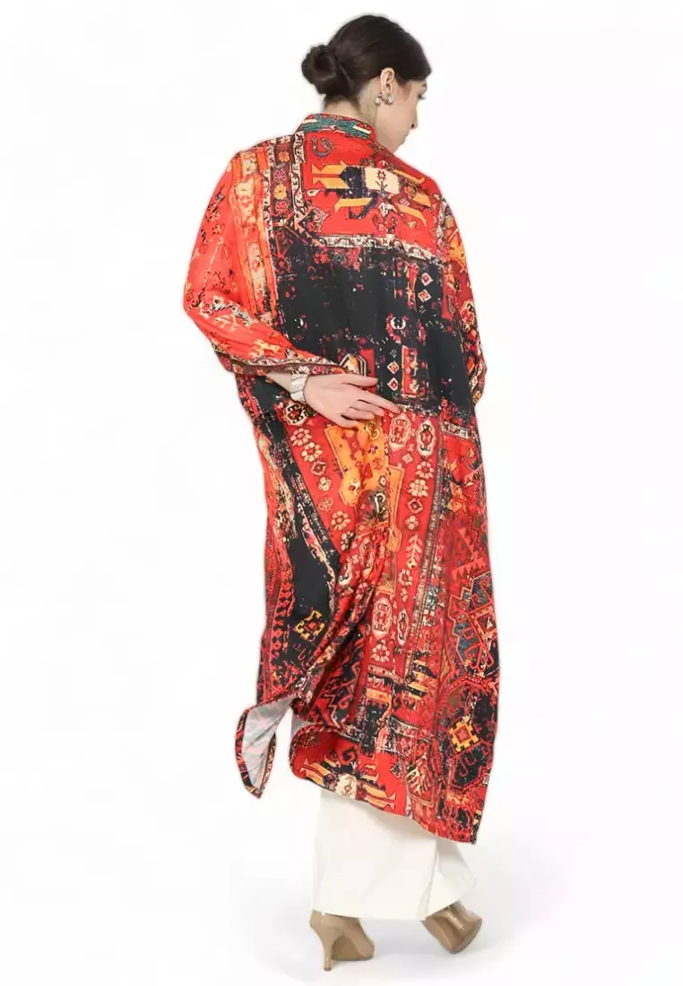 Kanzi 3/4 Sleeve Collared Kaftan