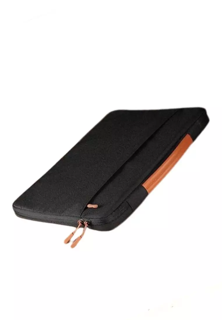 Hugo Sleeve Tas Laptop Unisex Handbag Shockproof 15.4 Inch Large Storage Material Neoprene ORIGINAL - Black