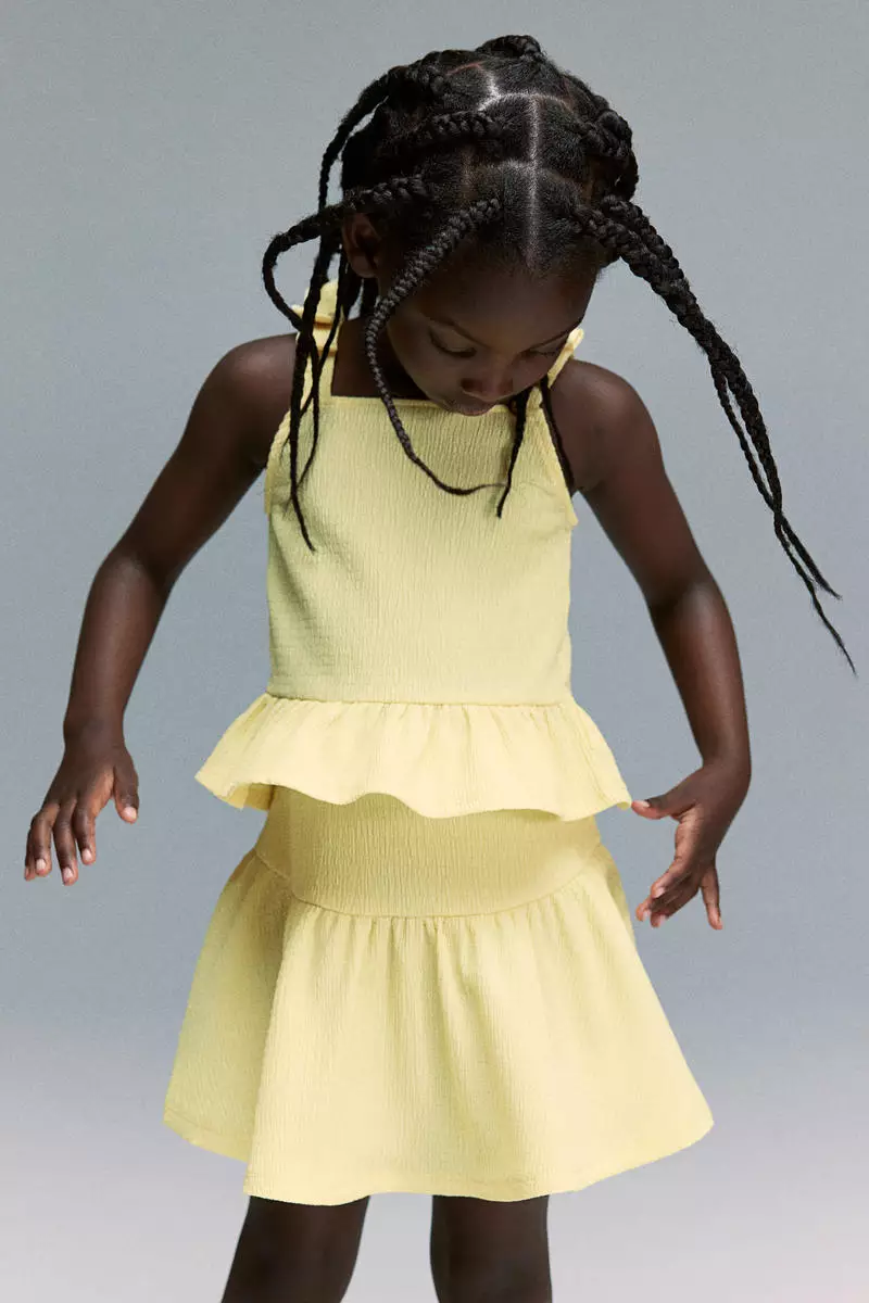 Crinkled jersey skirt