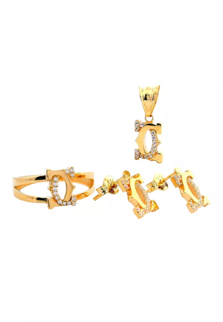 18K Yellow Gold Set Pendant GSP-778