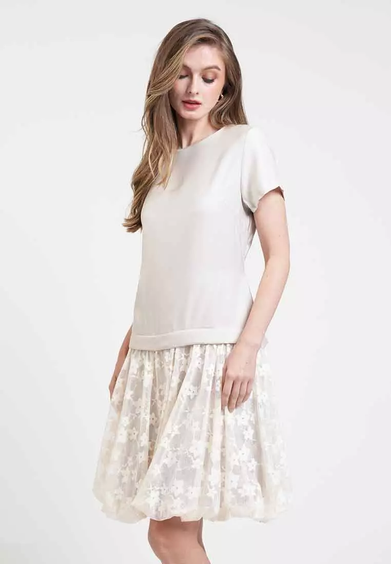 Sophie Floral Laced Midi Dress