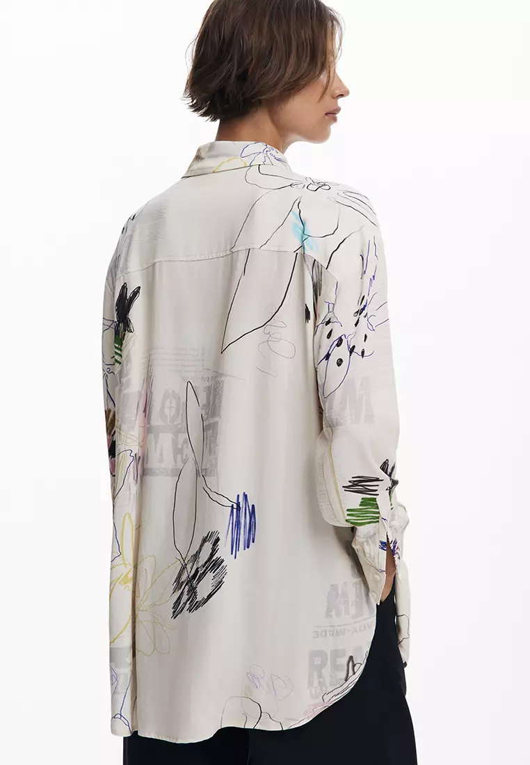 Fluid collage shirt