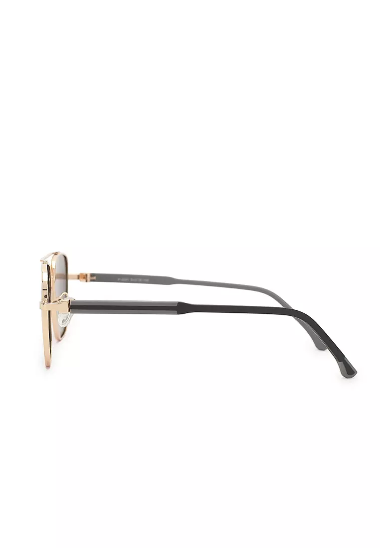 Unisex Polarized Square / Rectangular Sunglasses (Kacamata Hitam) - Emas