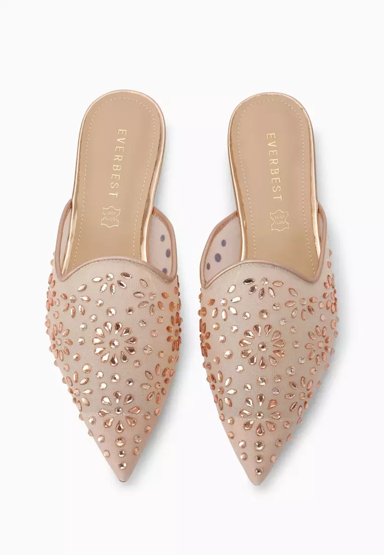 NAROLIN (Champagne) - Women's Leather Mules