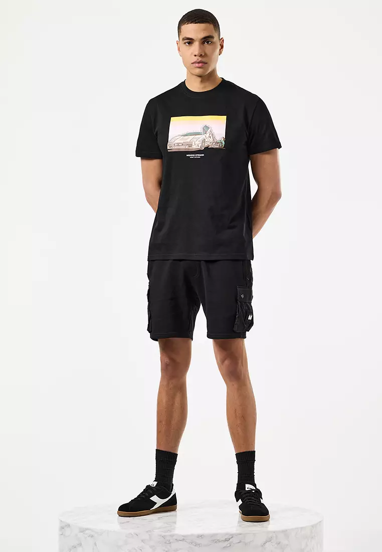 MENS BLACK QUAALUDES GRAPHIC TEE