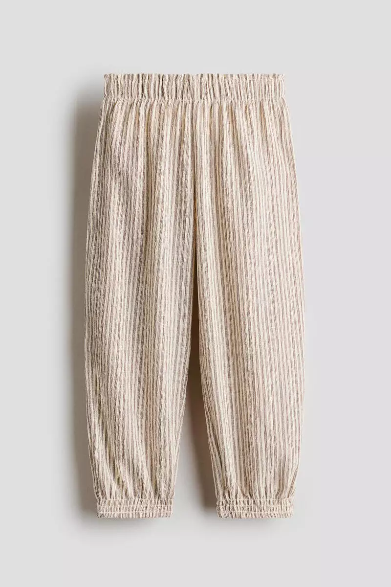 Textured jersey trousers
