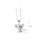 Glamorousky white 925 Sterling Silver Fashion Cute Mouse Freshwater Pearl Pendant with Necklace 04EF8AC4A48B66GS_2