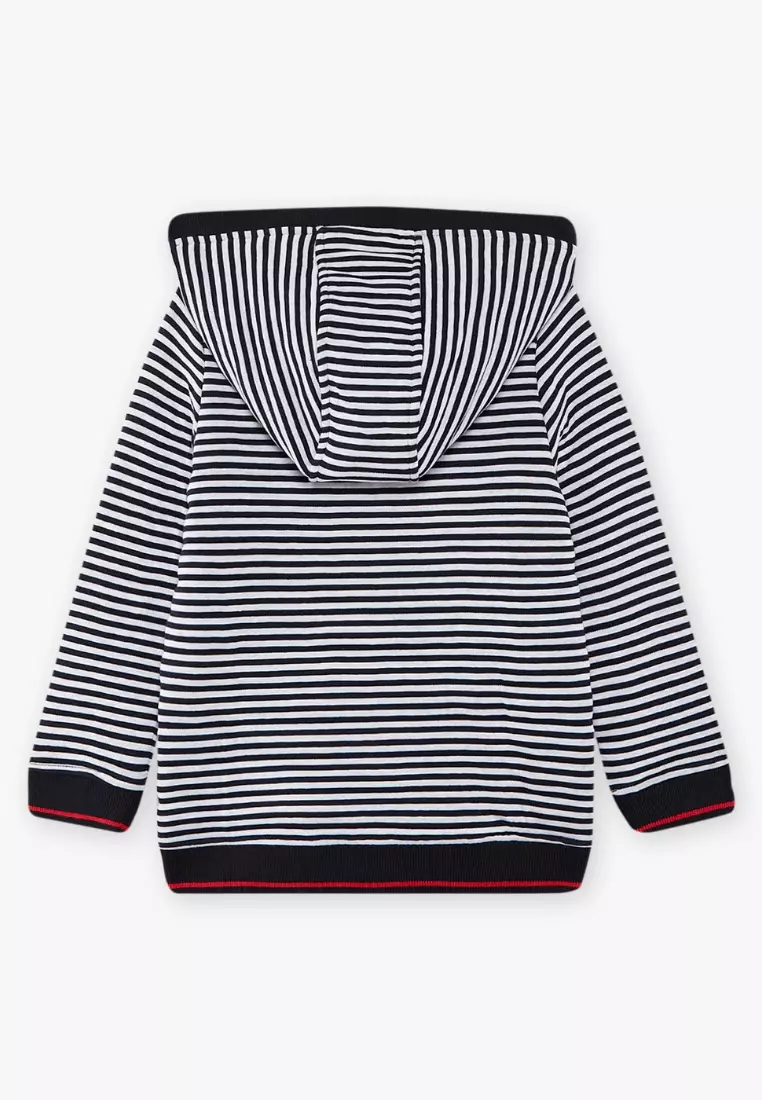 Buy Sergent Major Navy Blue Striped Hoodie 2023 Online | ZALORA Singapore