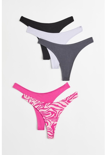 Buy Hu0026M 5-pack cotton thong briefs 2023 Online | ZALORA Singapore