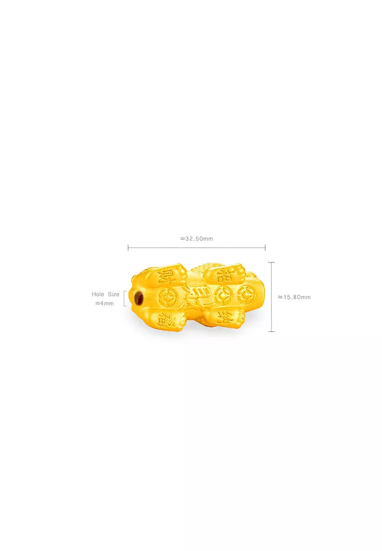 999.9/24K Pure Gold 3D Pixiu Charm (4.25g ±)