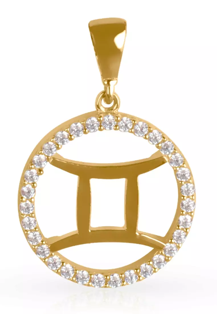 Gemini Pendant 14k Gold