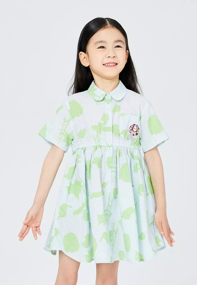 Floral Printed Lapel Slim Midi Dress