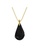 Her Jewellery black and gold Comet Droplets Pendant (Jet Black; Yellow Gold) - Made with premium grade crystals from Austria 21E9CAC81823C5GS_1